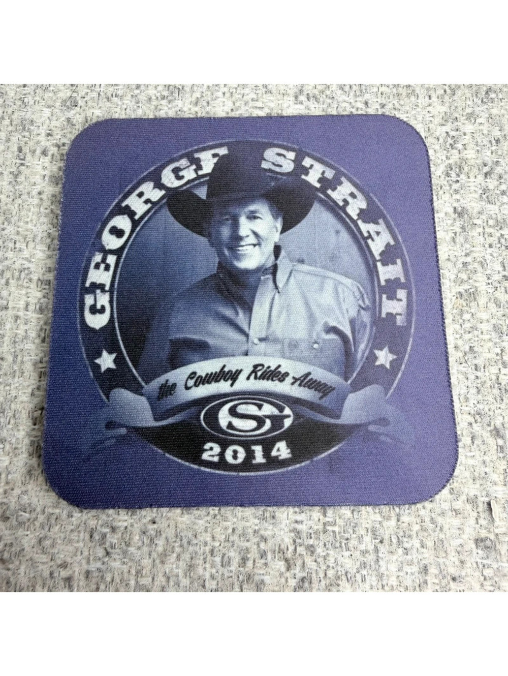 George Strait 2014 The Cowboy Rides Away VIP Tour Concert Souvenir Drink Coaster